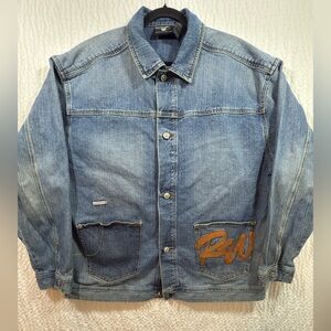 Rocawear Vintage Y2K Blue Denim Jacket with Embroidered Logo